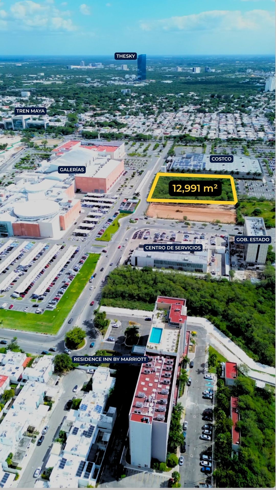 Terreno Corredor Norte 12,991 m² frente a Costco Mérida