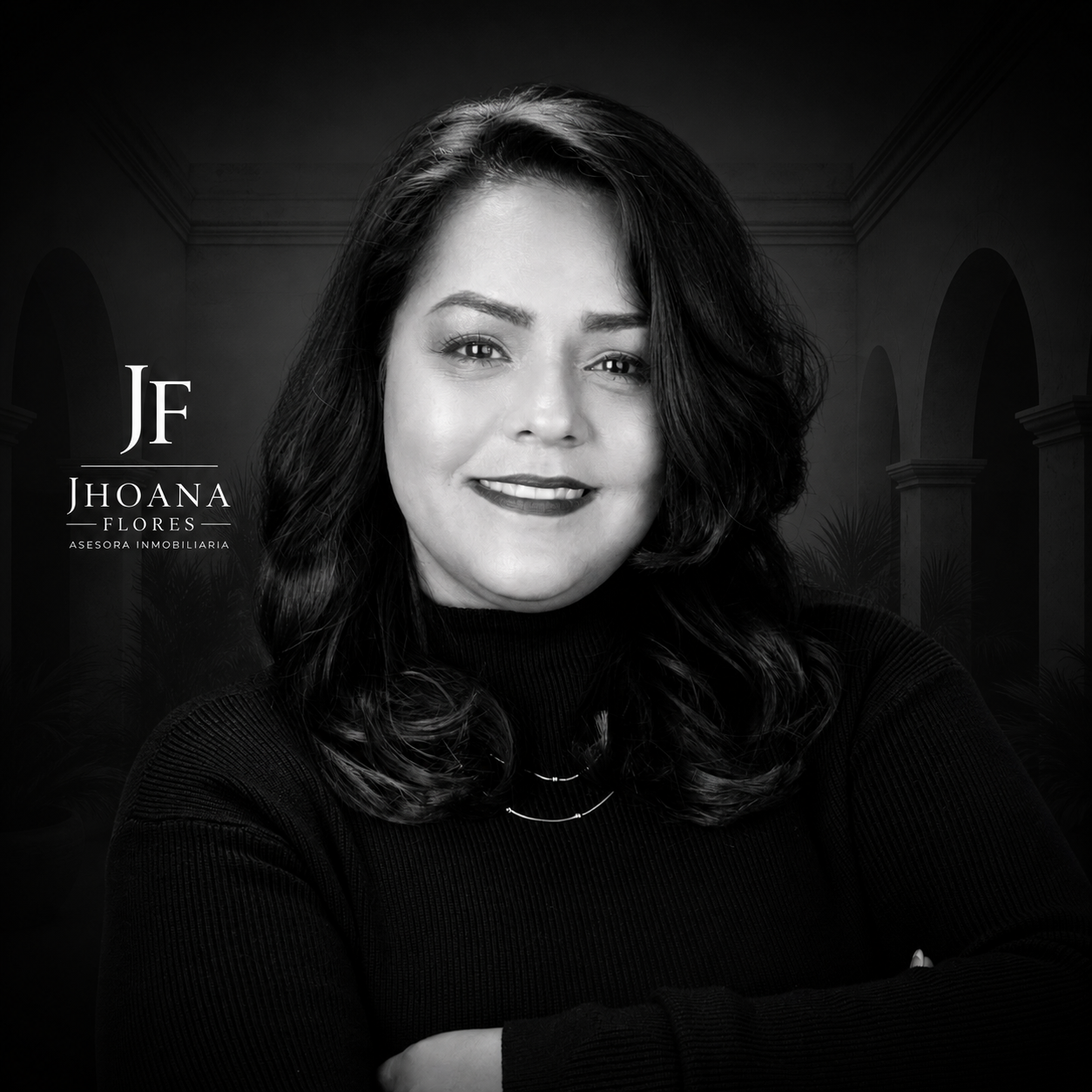 Retrato profesional de Jhoana Flores, asesora inmobiliaria en Yucatán